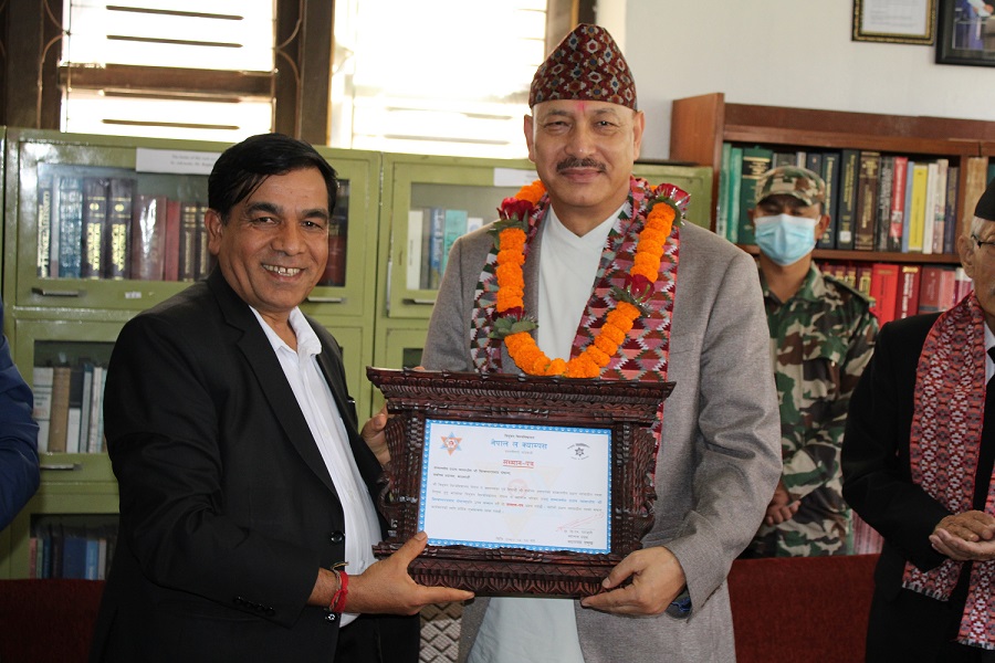 Campus Chief Dr. D.N. Parajuli with CJ Bishwambhar P Shrestha